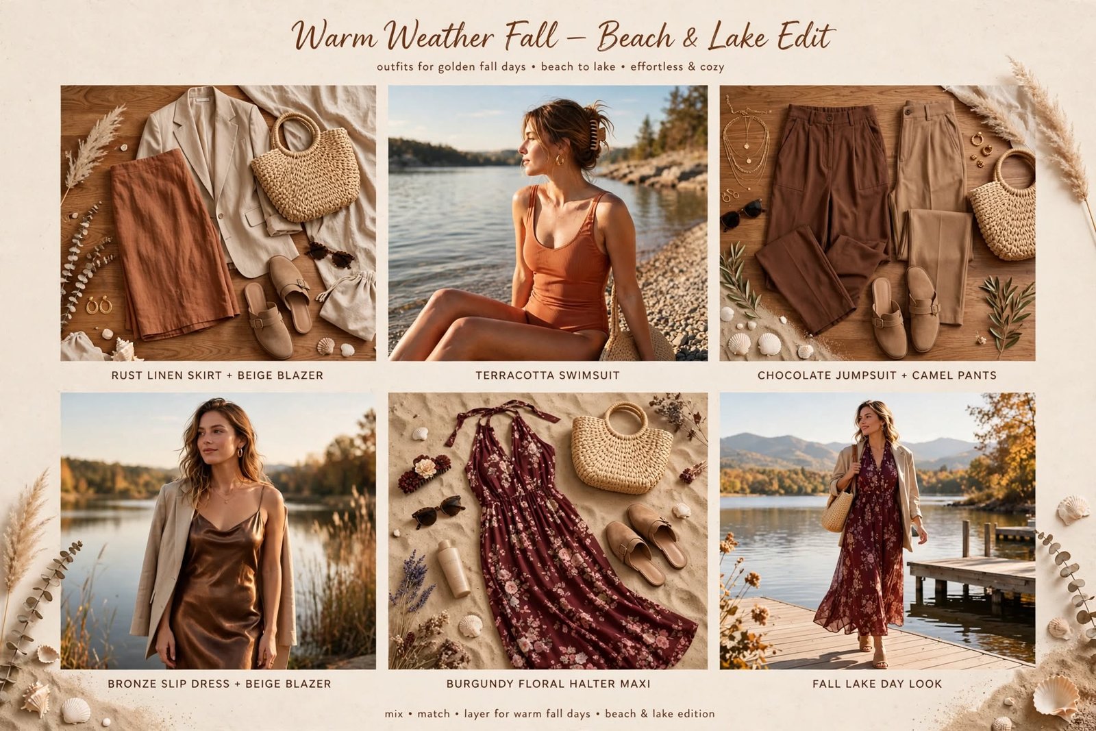 10 Warm Weather Fall Outfits for Your Next Beach or Lake Trip